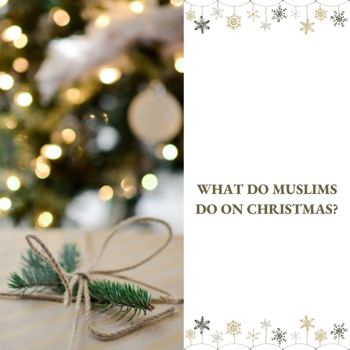 What do Muslims do on Christmas